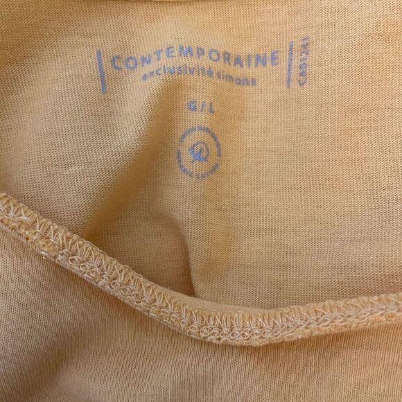 “Let’s Brunch” Yellow Cotton Graphic Tee Shirt L - Picture 3 of 7